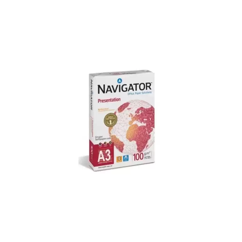 (NAVI100  A3) NAVIGATOR PAPEL FOTOCOPIADORA DIN A3 100GR PAQUETE DE 500 HOJAS BLANCO