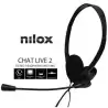 (NXCM0000004) NILOX AURICULARES MICRÓFONO CHAT LIVE 2 C/ CABLE JACK 3.5MM NEGRO