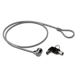 (MGLP40501M) NILOX CABLE DE SEGURIDAD PARA PORTÁTIL CON LLAVE. COLOR NEGRO-GRIS