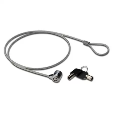 (MGLP40501M) NILOX CABLE DE SEGURIDAD PARA PORTÁTIL CON LLAVE. COLOR NEGRO-GRIS