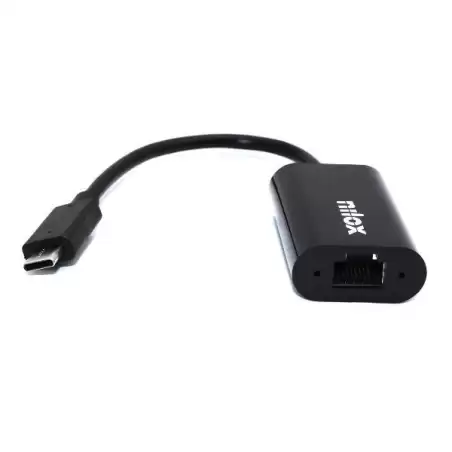 (NXADAP06) NILOX CABLE ADAPTADOR USB C  A RJ45 M/H NEGRO