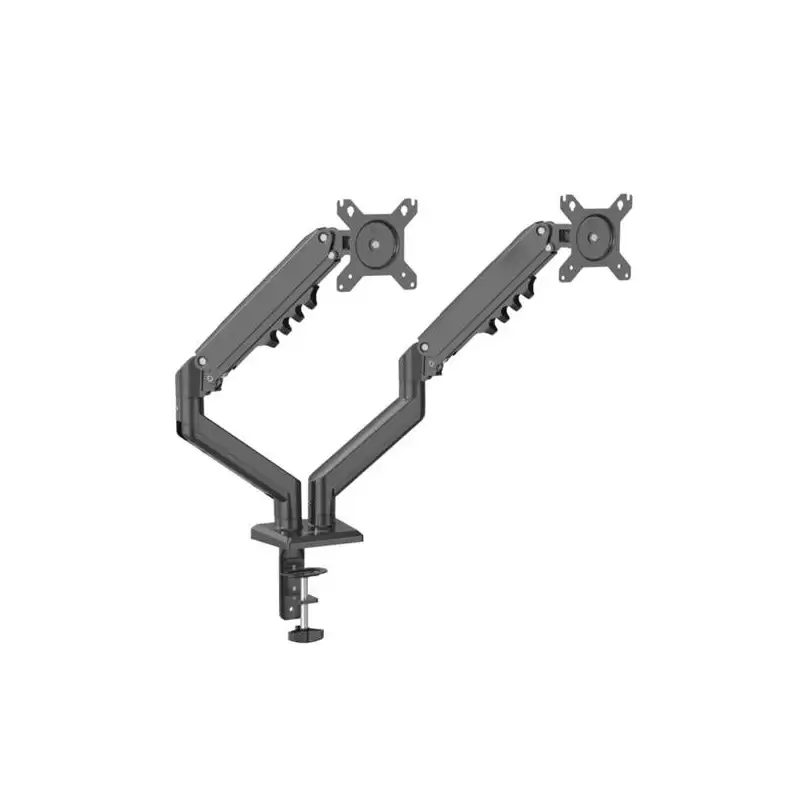 (NXDMA02B) NILOX SOPORTE DE MESA GIRATORIO E INCLINABLE 2 BRAZOS ARTICULADO HASTA 32" NEGRO