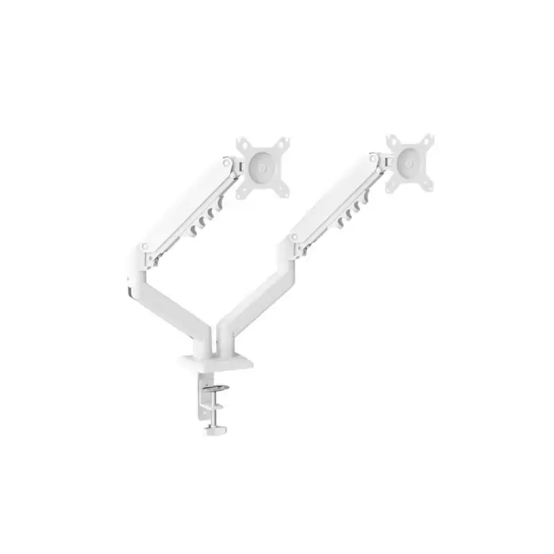 (NXDMA02W) NILOX SOPORTE DE MESA GIRATORIO E INCLINABLE 2 BRAZOS ARTICULADO HASTA 32" BLANCO