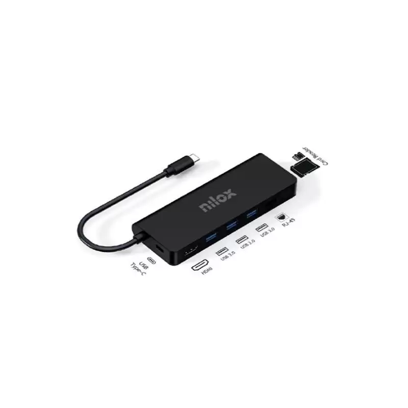 (NXDSUSBC04) NILOX DOCK STATION USB-C 8 EN 1 3XUSB 3.2