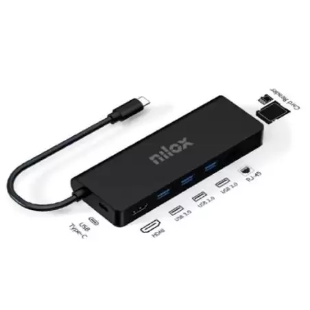 (NXDSUSBC04) NILOX DOCK STATION USB-C 8 EN 1 3XUSB 3.2