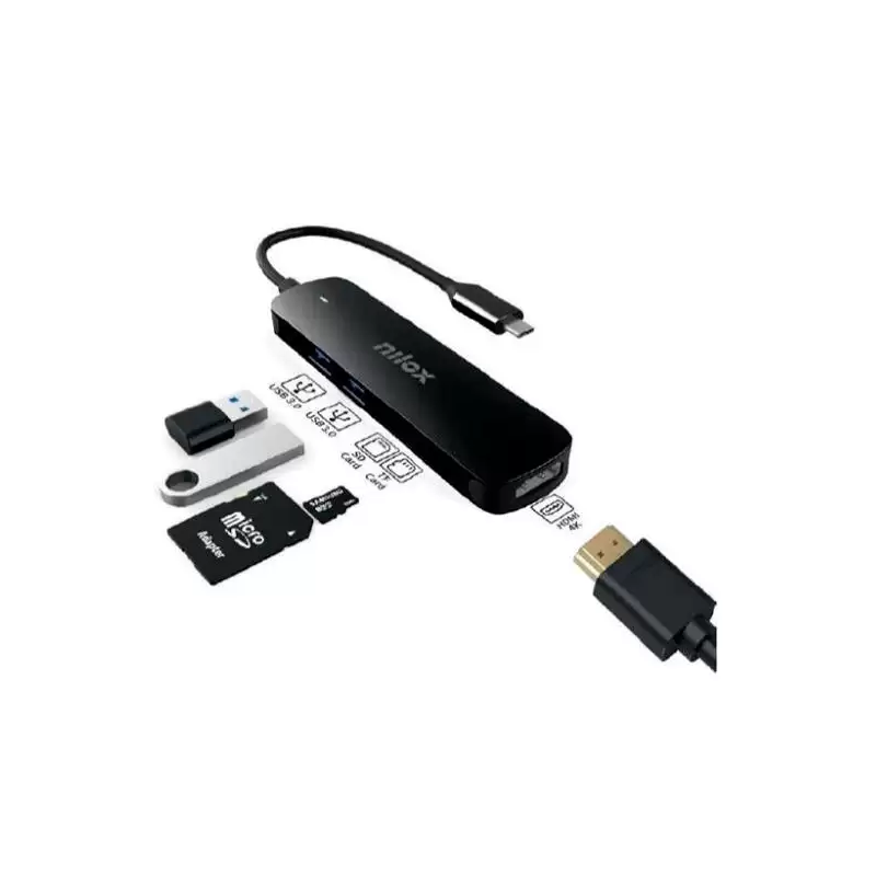 (NXDSUSBC05) NILOX DOCK STATION 5 EN 1 USB-C A 1XHDMI 4K