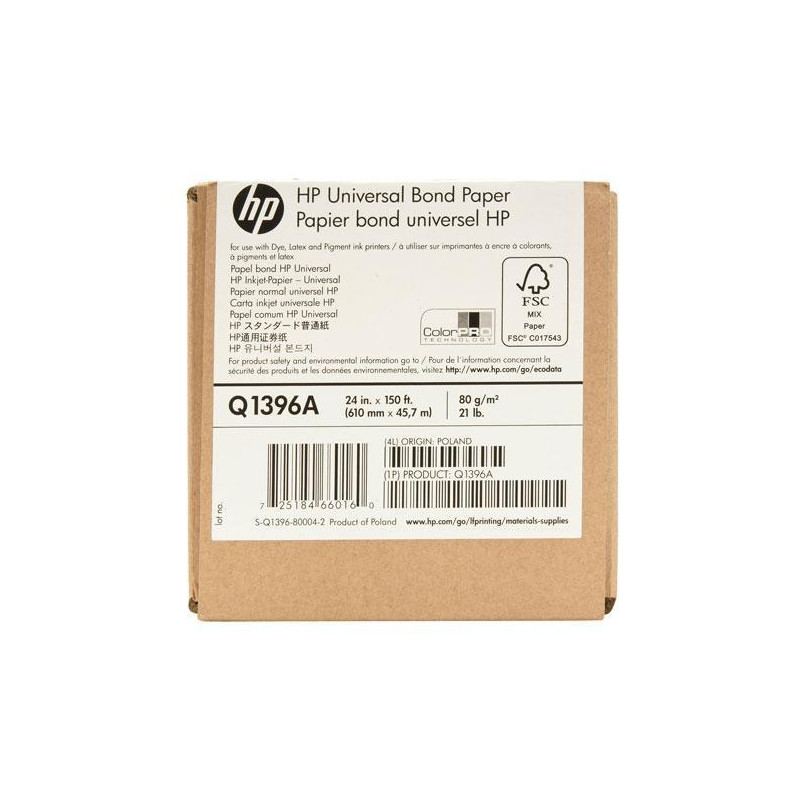 (Q1396A) HP PAPEL INKJET BOND 24/DESINGJET 120