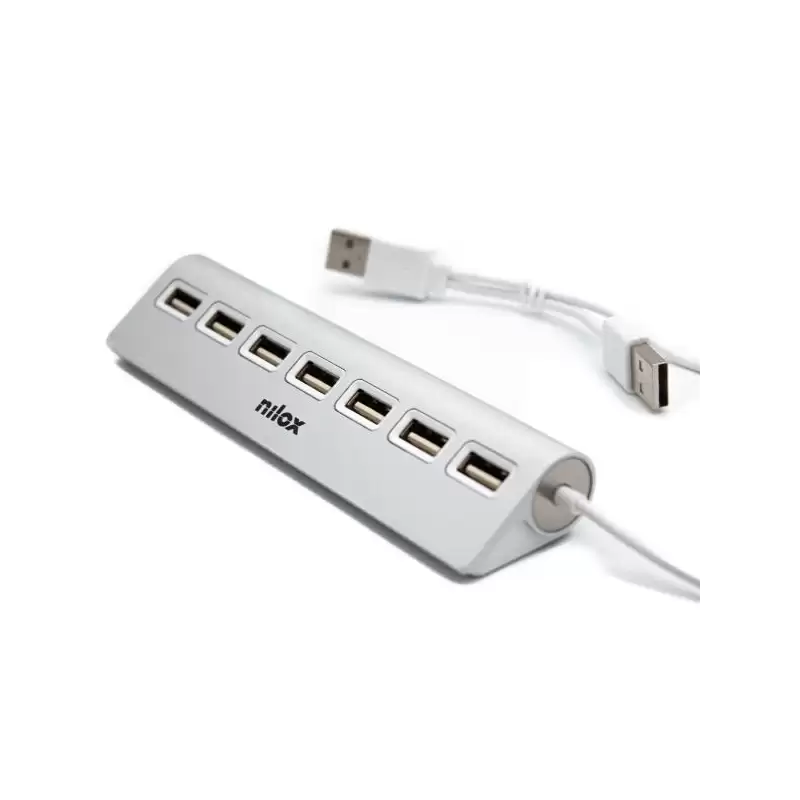 (NXHU7ALU2) NILOX HUB 7 PUERTOS USB 2.0 - ALUMINIO