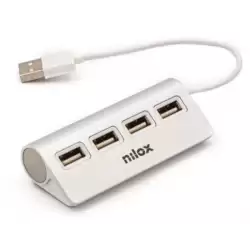 (NXHUB04ALU2) NILOX HUB 4 PUERTOS USB 2.0 CABLE 15