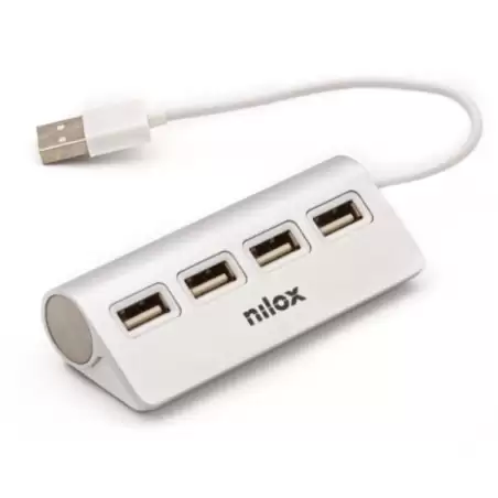 (NXHUB04ALU2) NILOX HUB 4 PUERTOS USB 2.0 CABLE 15