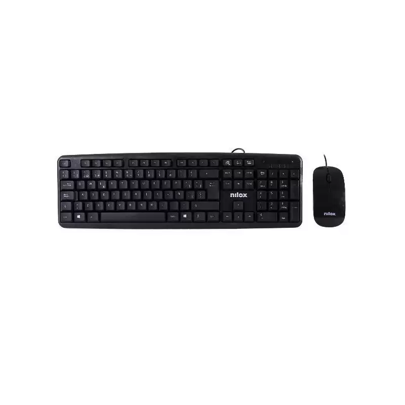 (NXKME000004) NILOX COMBO TECLADO + RATÓN FLAT CABLE USB NEGRO