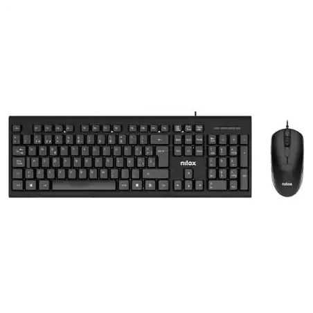 (NXKME0011) NILOX COMBO TECLADO + RATÓN CABLE USB NEGRO