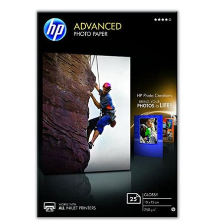 (Q8691A) HP PAPEL FOTOGRÁFICO SATINADO 25 HOJAS /10 X 15 CM SIN BORDES