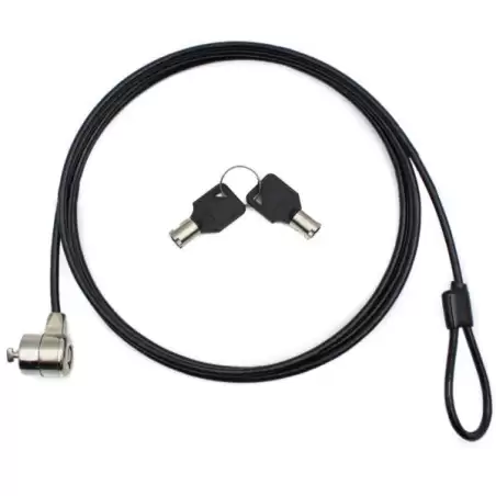 (NXSC001) NILOX CABLE DE SEGURIDAD PARA PORTÁTIL CON LLAVE. COLOR NEGRO