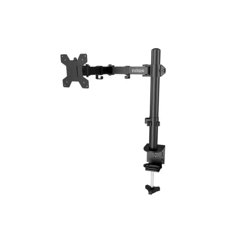 (NXSMA01B) NILOX SOPORTE DE MESA GIRATORIO E INCLINABLE 1 BRAZO HASTA 32" NEGRO