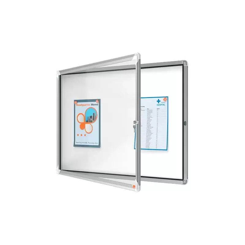 (1902559) NOBO VITRINA INTERIOR PREMIUM PLUS PARA 8 HOJAS A4 SUPERFICIE BLANCA MAGNÉTICA