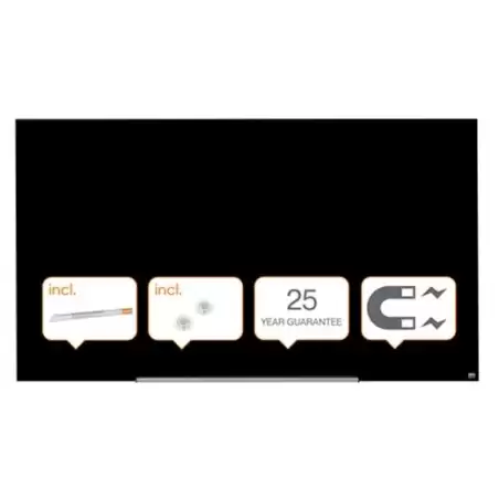 (1905182) NOBO PIZARRA MÁGNETICA IMPRESSION PRO CRISTAL 188.3X105.9CM NEGRO