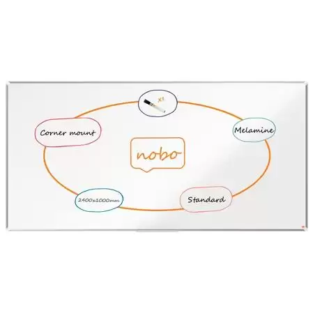 (1915454) NOBO PIZARRA BLANCA PREMIUM PLUS 240X120CM MELAMINA BLANCO