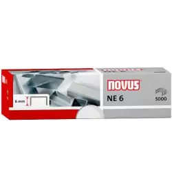 (042-0000) NOVUS GRAPAS NE 6 PARA GRAPADORAS ELÉCTRICAS CAJA -5000U-