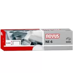 (042-0001) NOVUS GRAPAS NE 6 SUPER PARA GRAPADORAS ELÉCTRICAS CAJA -5000U-