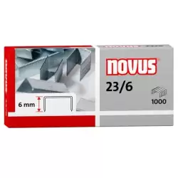 (042-0039) NOVUS GRAPAS 23/6 PARA GRAPADORAS DE GRUESOS CAJA 1000 UD