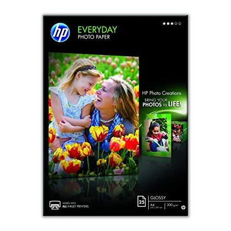 (Q5451A) HP PAPEL EVERYDAY GLOSSY PHOTO PAPER /25 HOJAS /A4 /200 GRS. /25 HOJAS