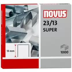 (042-0533) NOVUS GRAPAS SUPER 23/13 PARA GRAPADORAS DE GRUESOS CAJA 1000 UD