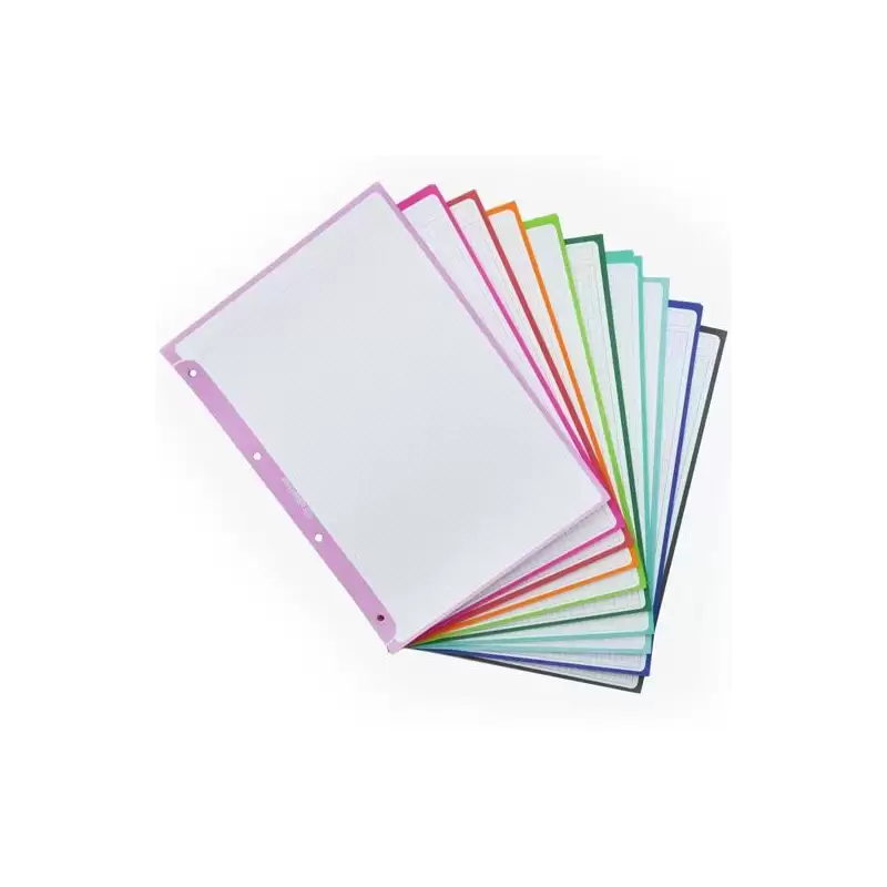 (11011) OFFICE BOX RECAMBIO PAPEL CARPETA & BLOCK A4+ COLORLINE 100H 5X5 90GR 10 BANDAS COLOR