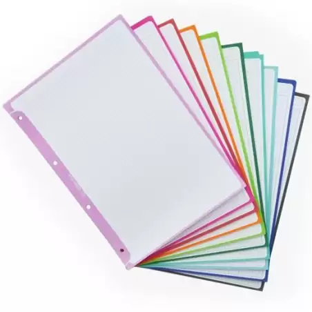 (11011) OFFICE BOX RECAMBIO PAPEL CARPETA & BLOCK A4+ COLORLINE 100H 5X5 90GR 10 BANDAS COLOR
