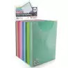 (35311) OFFICE BOX SOBRE BROCHE COLORLINE A4+/FOLIO MULTITALADRO CIERRE V-LOCK PP C/SURTIDOS EXPOSITOR 120 UD