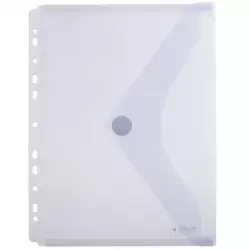 (35361) OFFICE BOX CARPETA SOBRE CON VELCRO CLASSIC A4+ MULTITALADRO PLÁSTICO TOUCH CRISTAL