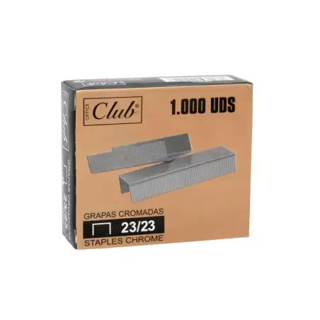 (320211) OFFICE CLUB GRAPAS 23/23 CROMADAS -CAJA DE 1000