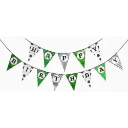 (102-1027) OH YEAH GUIRNALDA BANDERINES HAPPY BIRTHDAY FÚTBOL 5M