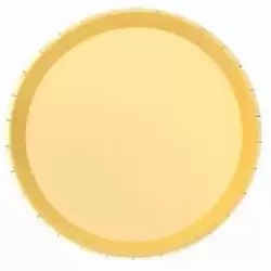 (119-1042) OH YEAH PLATO LLANO METLAIZADO Ø20.5CM AMARILLO PASTEL PACK 8U