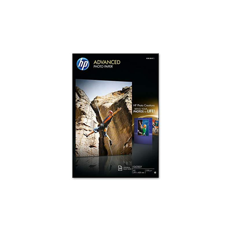 (Q8697A) HP PAPEL FOTOGRÁFICO CON BRILLO ADVANCED 250GR/M2 TAMAÑO A3