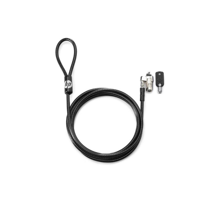 (T1A62AA) HP CABLE DE SEGURIDAD CON LLAVE PARA PORTÁTIL DE 10MM NEGRO