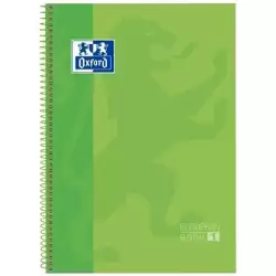 (100430199) OXFORD CUADERNO CLASSIC EUROPEANBOOK 1 WRITE&ERASE 80H A4+ 5X5MM MICROPERFORADO T/EXTRADURA VERDE MANZANA