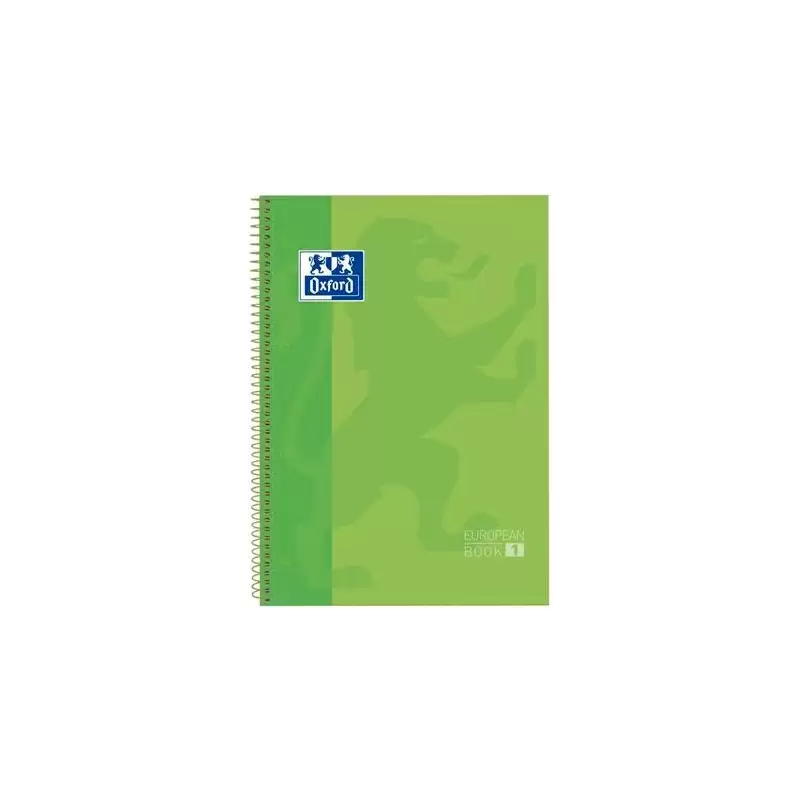 (100430199) OXFORD CUADERNO CLASSIC EUROPEANBOOK 1 WRITE&ERASE 80H A4+ 5X5MM MICROPERFORADO T/EXTRADURA VERDE MANZANA