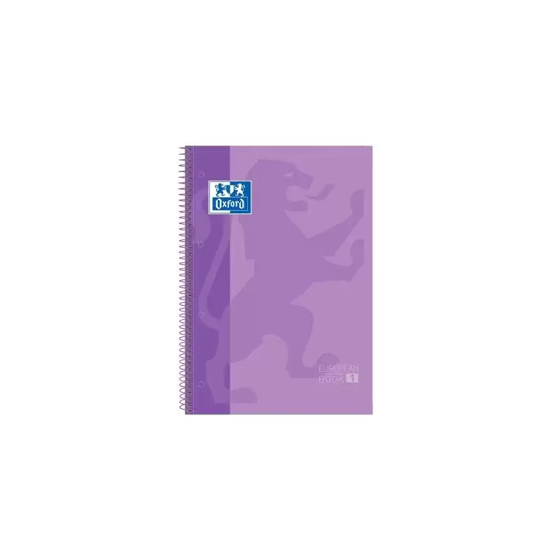 (100430201) OXFORD CUADERNO CLASSIC EUROPEANBOOK 1 WRITE&ERASE 80H A4+ 5X5MM MICROPERFORADO TAPA EXTRADURA MALVA