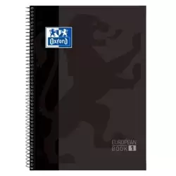 (100430269) OXFORD CUADERNO CLASSIC EUROPEANBOOK 1 WRITE&ERASE 80H A4+ 5X5MM MICROPERFORADO T/EXTRADURA NEGRO