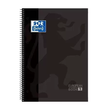 (100430269) OXFORD CUADERNO CLASSIC EUROPEANBOOK 1 WRITE&ERASE 80H A4+ 5X5MM MICROPERFORADO T/EXTRADURA NEGRO