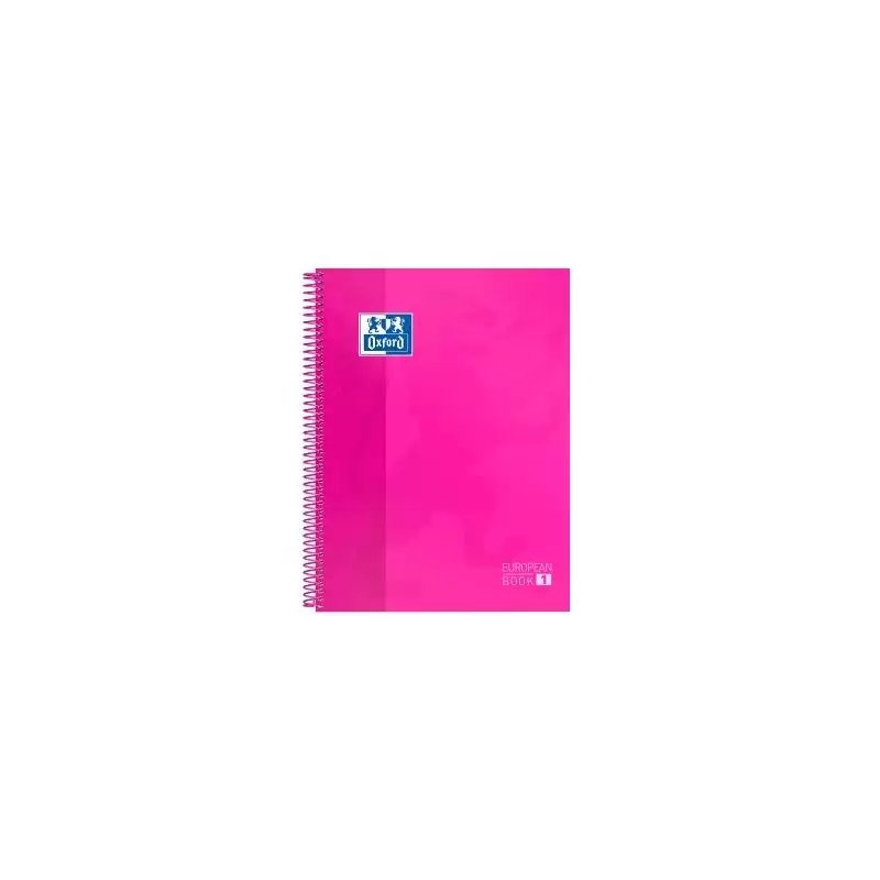 (100430270) OXFORD CUADERNO CLASSIC EUROPEANBOOK 1 WRITE&ERASE 80H A4+ 5X5MM MICROPERFORADO T/EXTRADURA FUCSIA