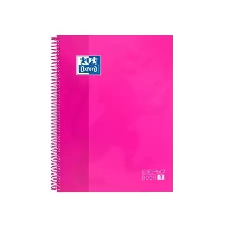 (100430270) OXFORD CUADERNO CLASSIC EUROPEANBOOK 1 WRITE&ERASE 80H A4+ 5X5MM MICROPERFORADO T/EXTRADURA FUCSIA