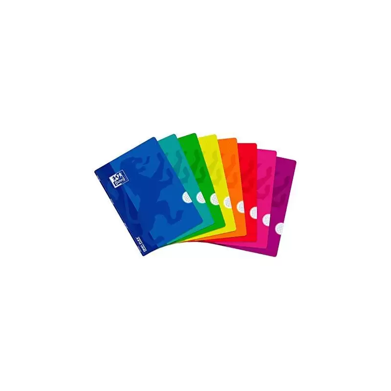 (400026393) OXFORD LIBRETA GRAPADA OPENFLEX 48H A4 4X4MM TAPA DE PLÁSTICO C/SURTIDOS
