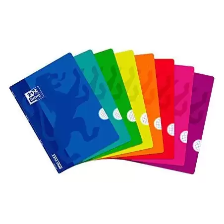 (400026393) OXFORD LIBRETA GRAPADA OPENFLEX 48H A4 4X4MM TAPA DE PLÁSTICO C/SURTIDOS