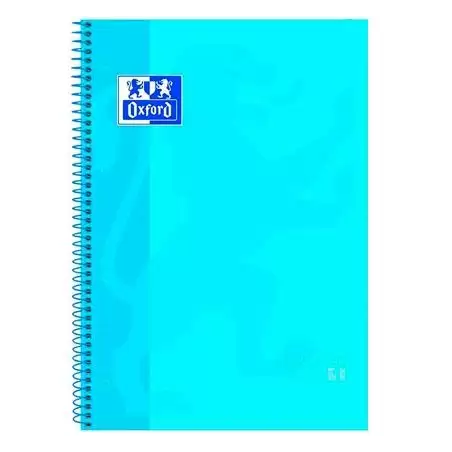 (400028276) OXFORD CUADERNO CLASSIC EUROPEANBOOK 1 WRITE&ERASE 80H A4+ 5X5MM MICROPERFORADO T/EXTRADURA TURQUESA
