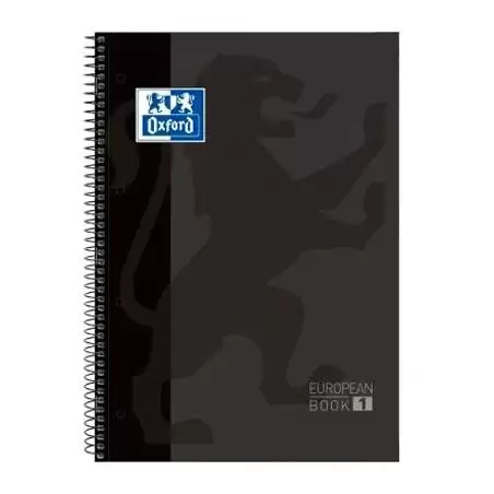 (400050189) OXFORD CUADERNO CLASSIC EUROPEANBOOK 1 WRITE&ERASE 80H A4+ 1 LINEA MICROPERFORADO T/EXTRADURA NEGRO
