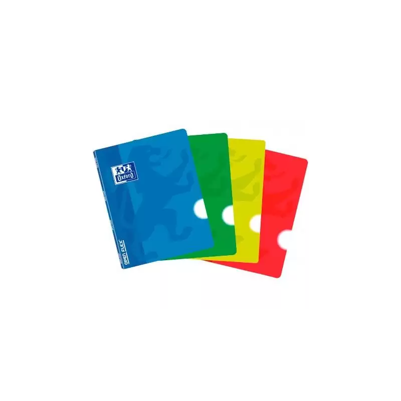 (400062603) OXFORD LIBRETA GRAPADA OPENFLEX 48H A5 LISO TAPA DE PLÁSTICO C/SURTIDOS