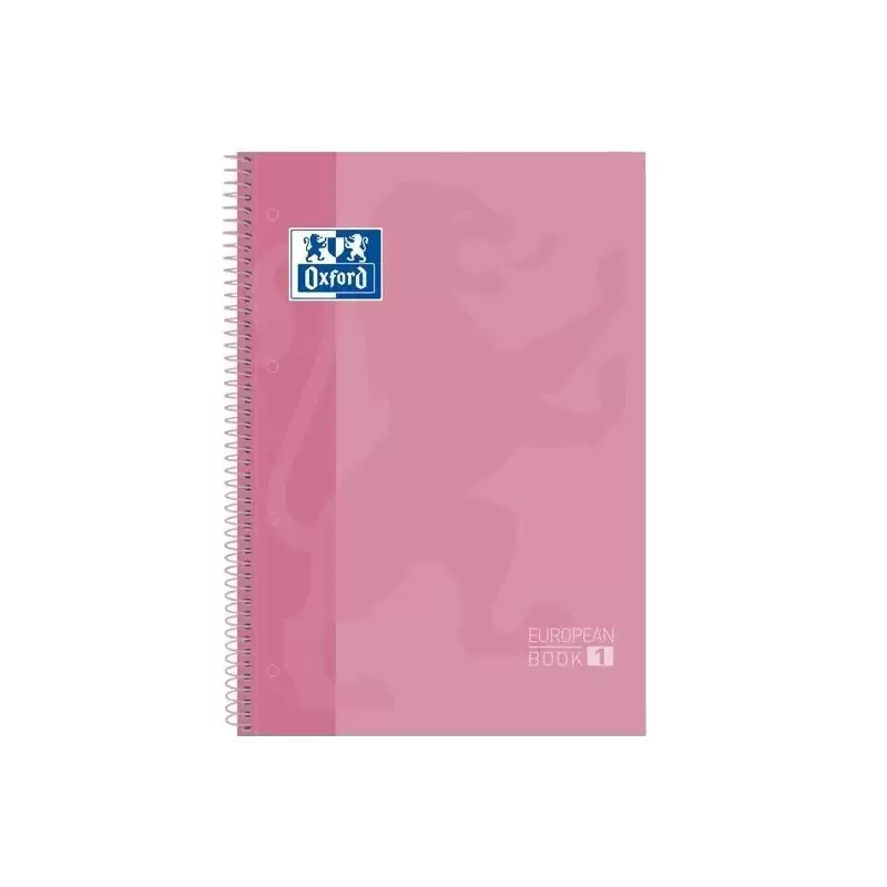 (400078124) OXFORD CUADERNO CLASSIC EUROPEANBOOK 1 WRITE&ERASE 80H A4+ 1 LINEA MICROPERFORADO T/EXTRADURA -PACK 5 UD- ROSA CH...