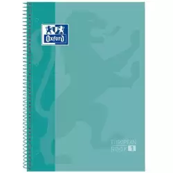 (400078125) OXFORD CUADERNO CLASSIC EUROPEANBOOK 1 WRITE&ERASE 80H A4+ 1 LINEA MICROPERFORADO T/EXTRADURA PACK 5 UD ICE MINT